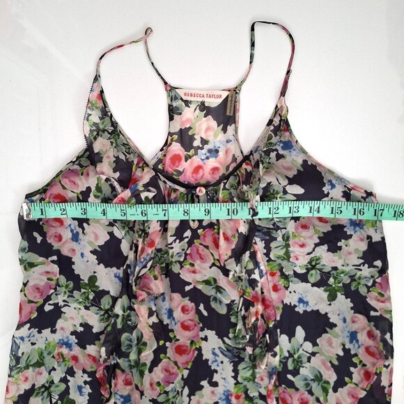 Rebecca Taylor Floral Silk Sleeveless Top - Picture 6 of 7